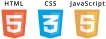 HTML, CSS, JS web development technologies logo